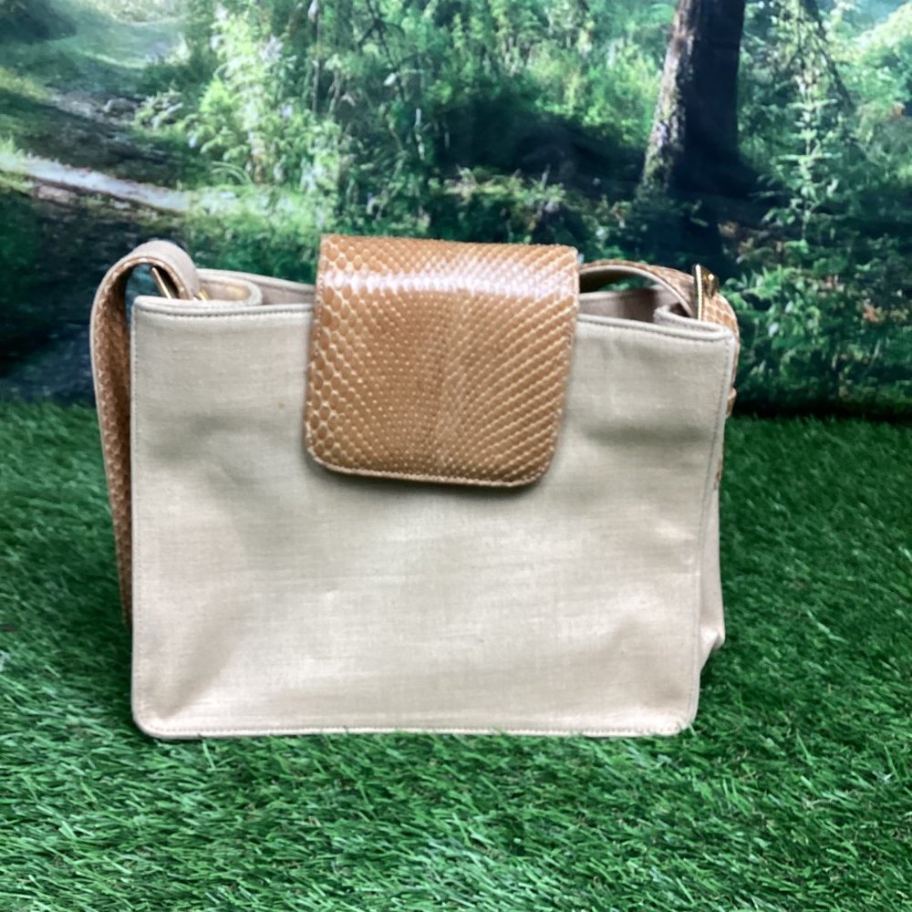 Vintage Kleinberg Sherrill Snakeskin Handbag View 2
